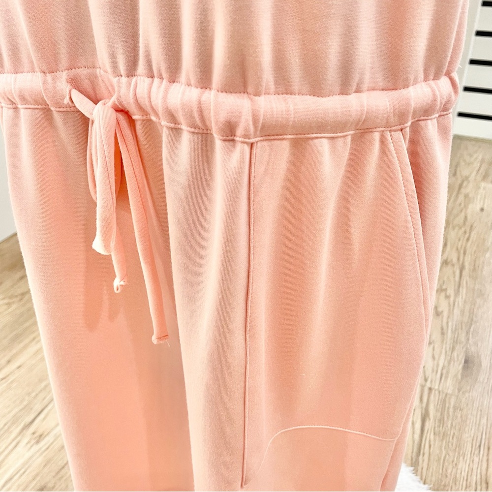 XL GAIAM Sleeveless, coral, pink, orange peach, drawstring dress w/ pockets - Picture 3 of 8